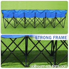 Strong Camel Folding Portable Team Sports Sideline Bench 6 Seater Outdoor Waterproof Carrybag Black 568274151